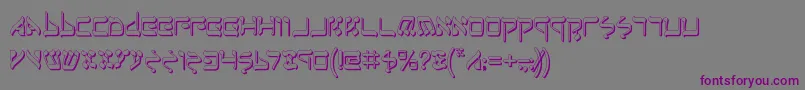 JerusalemShadow Font – Purple Fonts on Gray Background