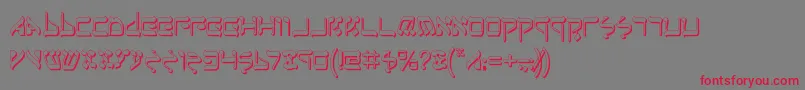フォントJerusalemShadow – 赤い文字の灰色の背景
