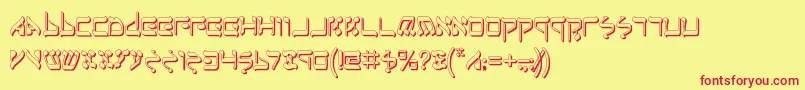 JerusalemShadow Font – Red Fonts on Yellow Background