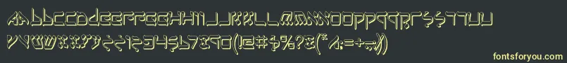 JerusalemShadow Font – Yellow Fonts on Black Background