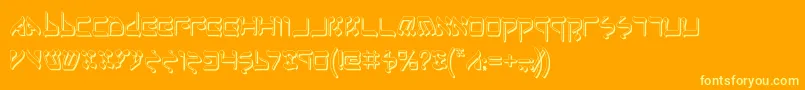 More about JerusalemShadow Font JerusalemShadow Font – Yellow Fonts on Orange Background