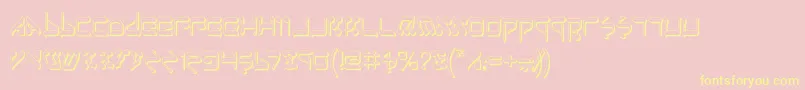 JerusalemShadow Font – Yellow Fonts on Pink Background