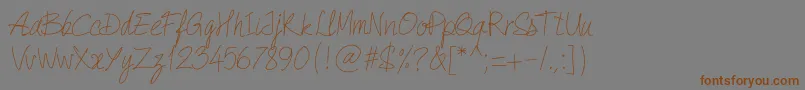 Шрифт PwQuickWrite – коричневые шрифты на сером фоне