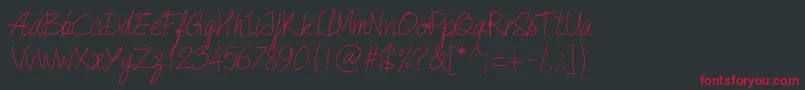 Шрифт PwQuickWrite – красные шрифты на чёрном фоне