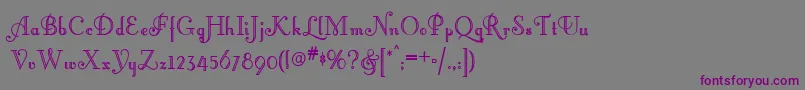 ArtemisDeco Font – Purple Fonts on Gray Background
