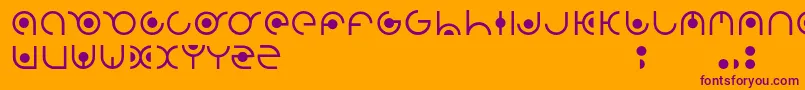 Radion Font – Purple Fonts on Orange Background