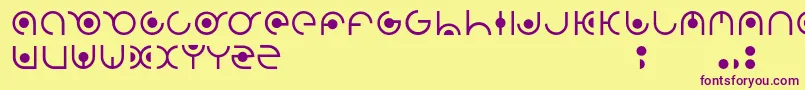 Radion Font – Purple Fonts on Yellow Background