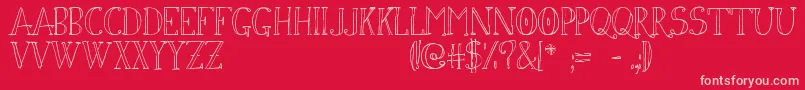 Simon ffy Font – Pink Fonts on Red Background