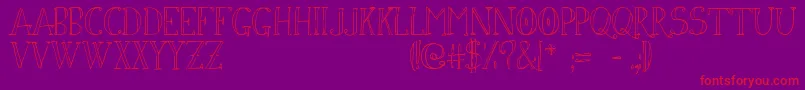 Simon ffy Font – Red Fonts on Purple Background