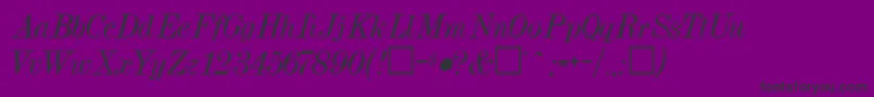 フォントDrumlinRegular – 紫の背景に黒い文字