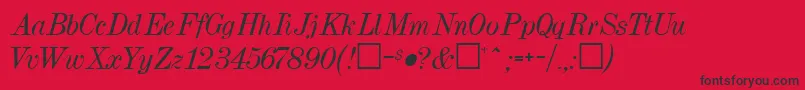 DrumlinRegular Font – Black Fonts on Red Background