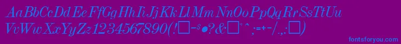 DrumlinRegular Font – Blue Fonts on Purple Background