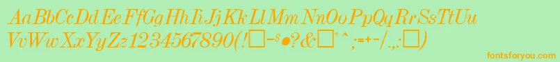 DrumlinRegular Font – Orange Fonts on Green Background