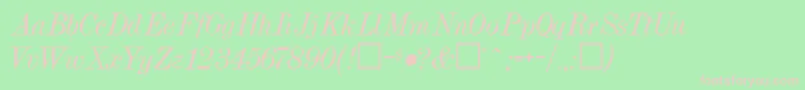 DrumlinRegular Font – Pink Fonts on Green Background