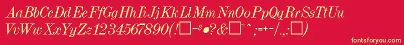 DrumlinRegular Font – Yellow Fonts on Red Background