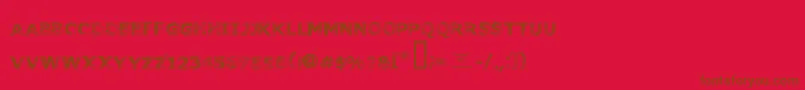 fuente Fonttoachainsaw – Fuentes Marrones Sobre Fondo Rojo