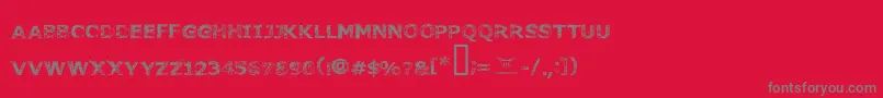 Fonttoachainsaw Font – Gray Fonts on Red Background
