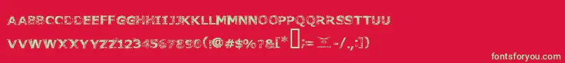 Fonttoachainsaw Font – Green Fonts on Red Background