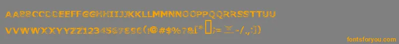 Fonttoachainsaw Font – Orange Fonts on Gray Background
