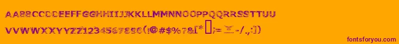 Шрифт Fonttoachainsaw – фиолетовые шрифты на оранжевом фоне