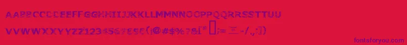 Fonttoachainsaw-Schriftart – Violette Schriften auf rotem Hintergrund