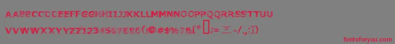 Fonttoachainsaw Font – Red Fonts on Gray Background