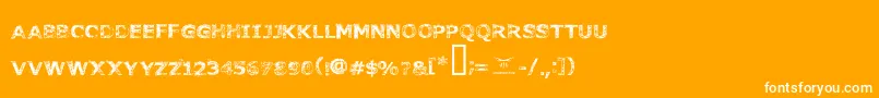 Fonttoachainsaw Font – White Fonts on Orange Background
