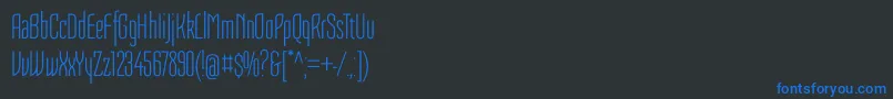 フォントTulpenoneRegular – 黒い背景に青い文字