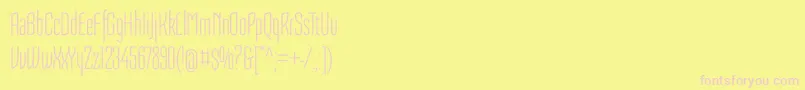 Fonte TulpenoneRegular – fontes rosa em um fundo amarelo