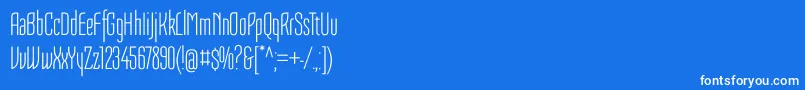 Fonte TulpenoneRegular – fontes brancas em um fundo azul