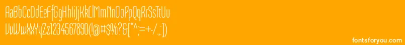 Fonte TulpenoneRegular – fontes brancas em um fundo laranja