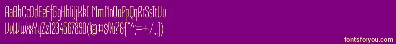 TulpenoneRegular Font – Yellow Fonts on Purple Background