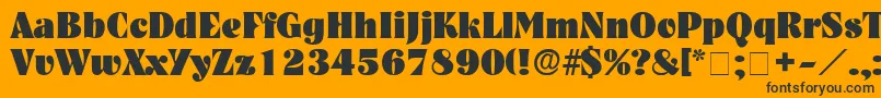 GlenysDisplaySsi Font – Black Fonts on Orange Background