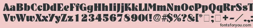 GlenysDisplaySsi Font – Black Fonts on Pink Background