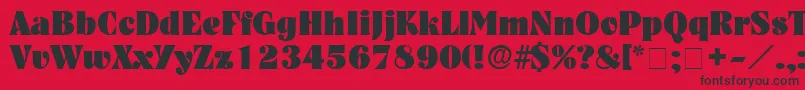 GlenysDisplaySsi Font – Black Fonts on Red Background