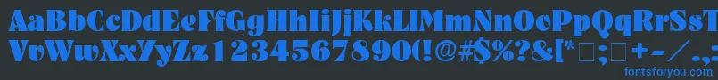 GlenysDisplaySsi Font – Blue Fonts on Black Background