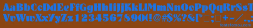 GlenysDisplaySsi Font – Blue Fonts on Brown Background