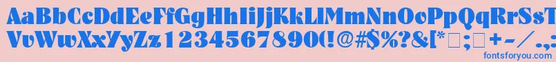 GlenysDisplaySsi Font – Blue Fonts on Pink Background