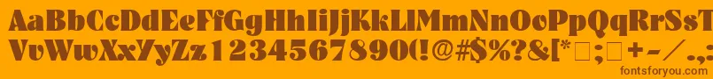 GlenysDisplaySsi Font – Brown Fonts on Orange Background