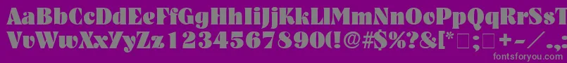 GlenysDisplaySsi Font – Gray Fonts on Purple Background