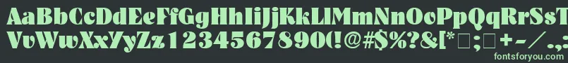 GlenysDisplaySsi Font – Green Fonts on Black Background