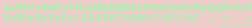 GlenysDisplaySsi Font – Green Fonts on Pink Background