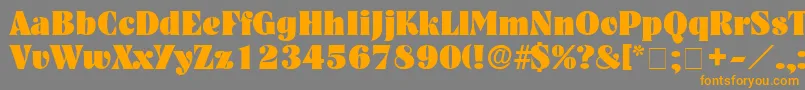 GlenysDisplaySsi Font – Orange Fonts on Gray Background