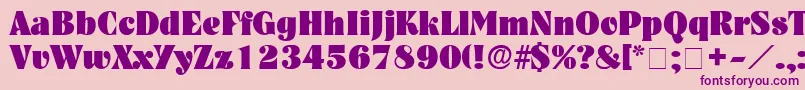 GlenysDisplaySsi Font – Purple Fonts on Pink Background