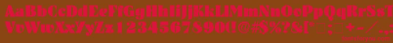 GlenysDisplaySsi Font – Red Fonts on Brown Background