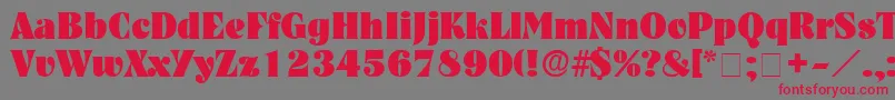 GlenysDisplaySsi Font – Red Fonts on Gray Background