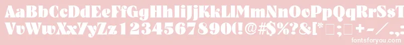 GlenysDisplaySsi Font – White Fonts on Pink Background