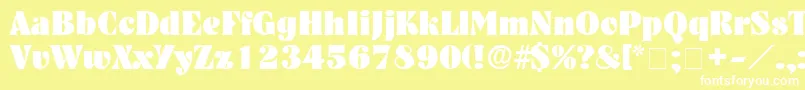 GlenysDisplaySsi Font – White Fonts on Yellow Background