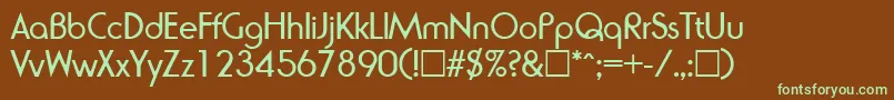 Czcionka RondaRegular – zielone czcionki na brązowym tle