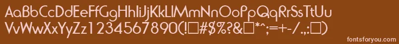Czcionka RondaRegular – różowe czcionki na brązowym tle